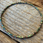 Miyuki Seed Bead Bracelet - Green Patina and Copper