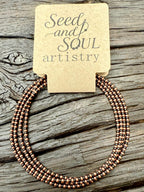 Miyuki Seed Bead Necklace – Black and Copper