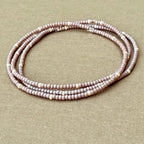 Miyuki Seed Bead Bracelets- Taupe and Ivory Pearl - Set of 3
