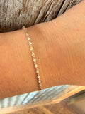 Miyuki Seed Bead Bracelet - Silver and Rose Gold
