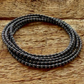 Miyuki Seed Bead Wrap Bracelet – Black and Silver