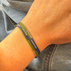 Miyuki Seed Bead Wrap Bracelet - Blue, Green, Gray