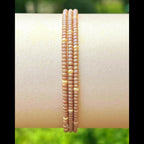 Miyuki Seed Bead Bracelets- Taupe and Ivory Pearl - Set of 3