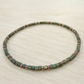 Miyuki Seed Bead Bracelet - Green Patina and Copper