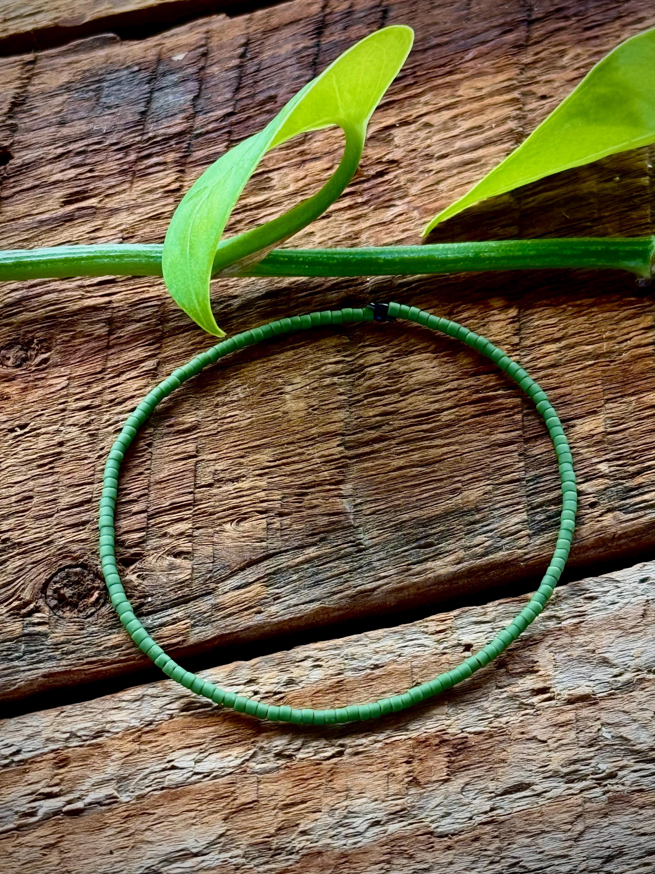 Miyuki Green Seed Bead Bracelet