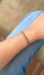 Miyuki Seed Bead Bracelets- Taupe and Ivory Pearl - Set of 3