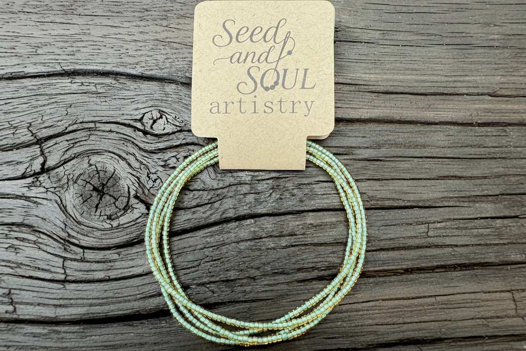 TOHO Seed Bead Wrap Bracelet – Turquoise