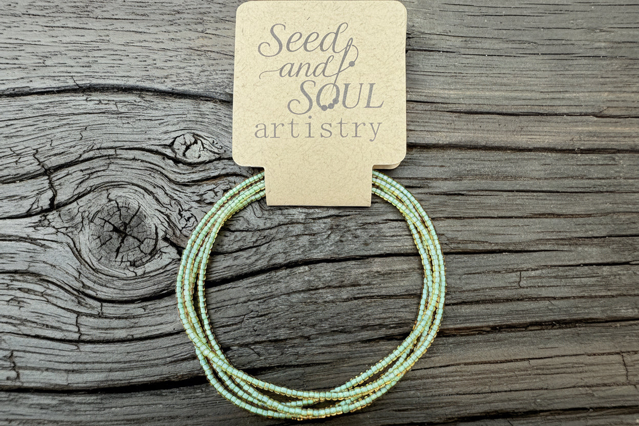 TOHO Seed Bead Wrap Bracelet – Turquoise