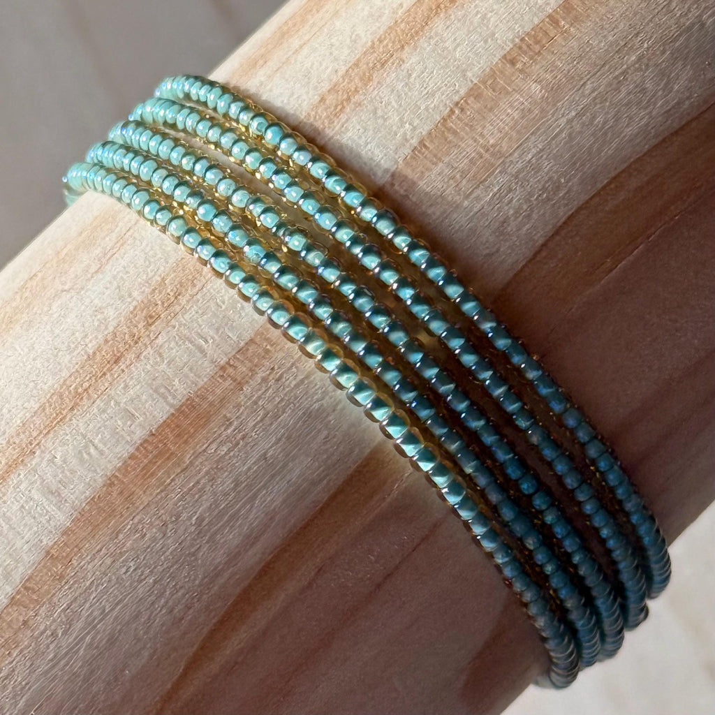 TOHO Seed Bead Wrap Bracelet – Turquoise