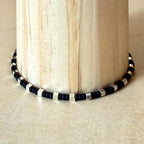 Miyuki Seed Bead Bracelet - Black and Silver