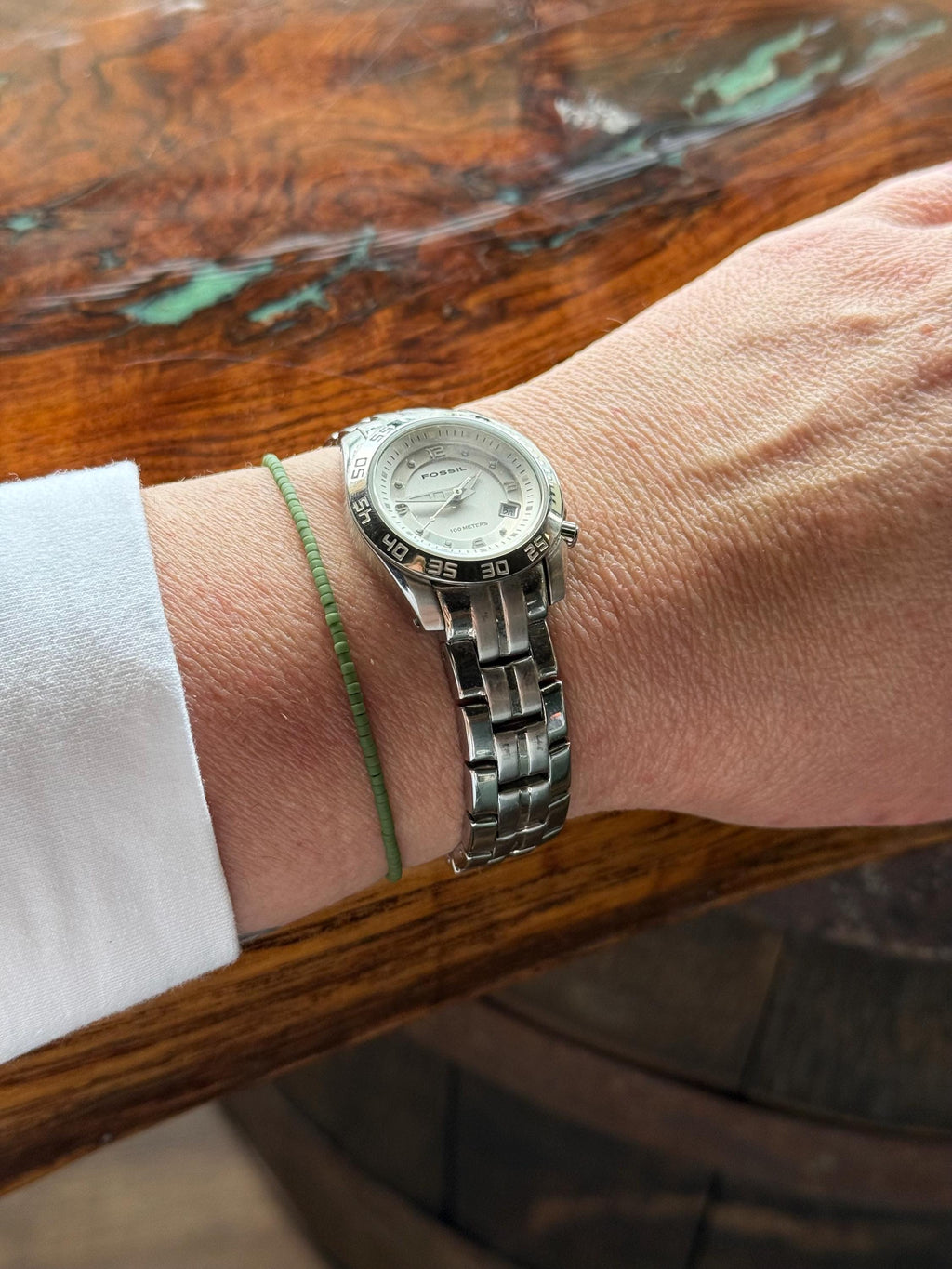 Miyuki Green Seed Bead Bracelet