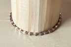 Miyuki Seed Bead Bracelet - Silver and Rose Gold