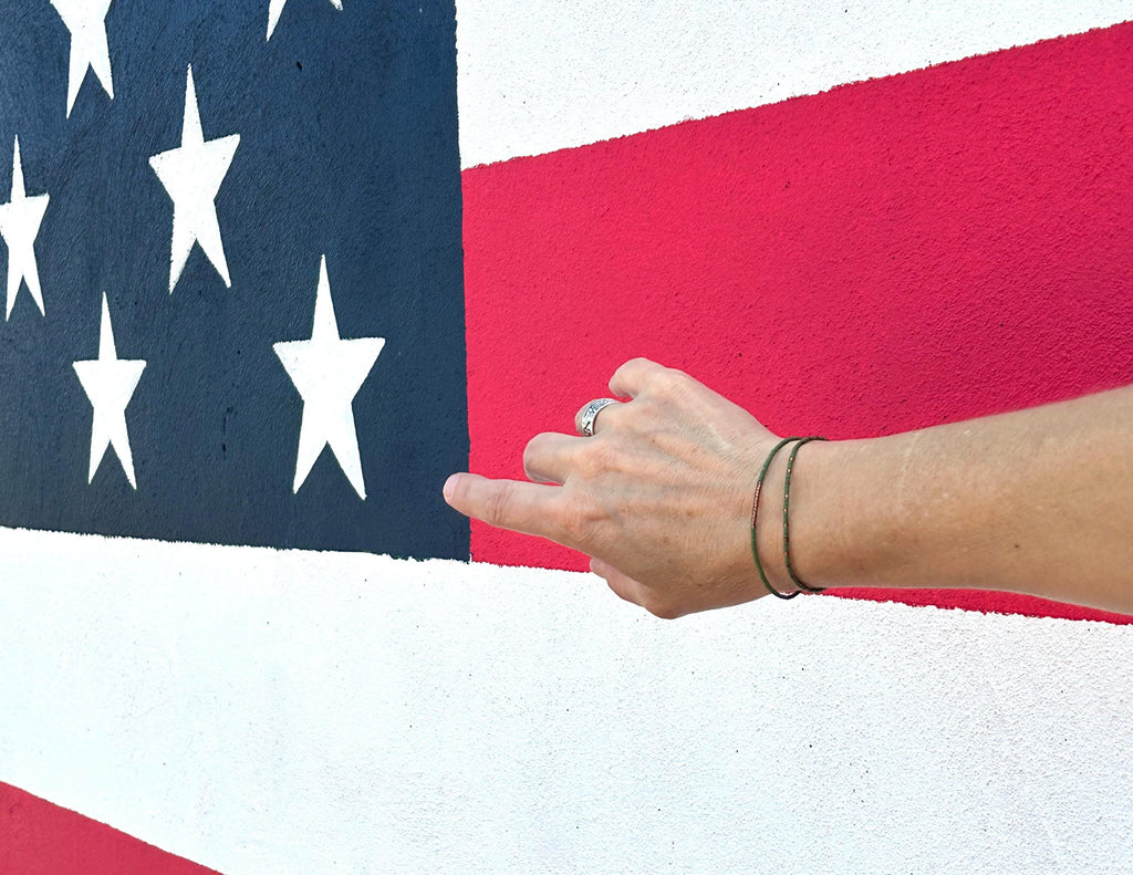 Miyuki Seed Bead Bracelets - Avocado Green and Bronze - Set of 2