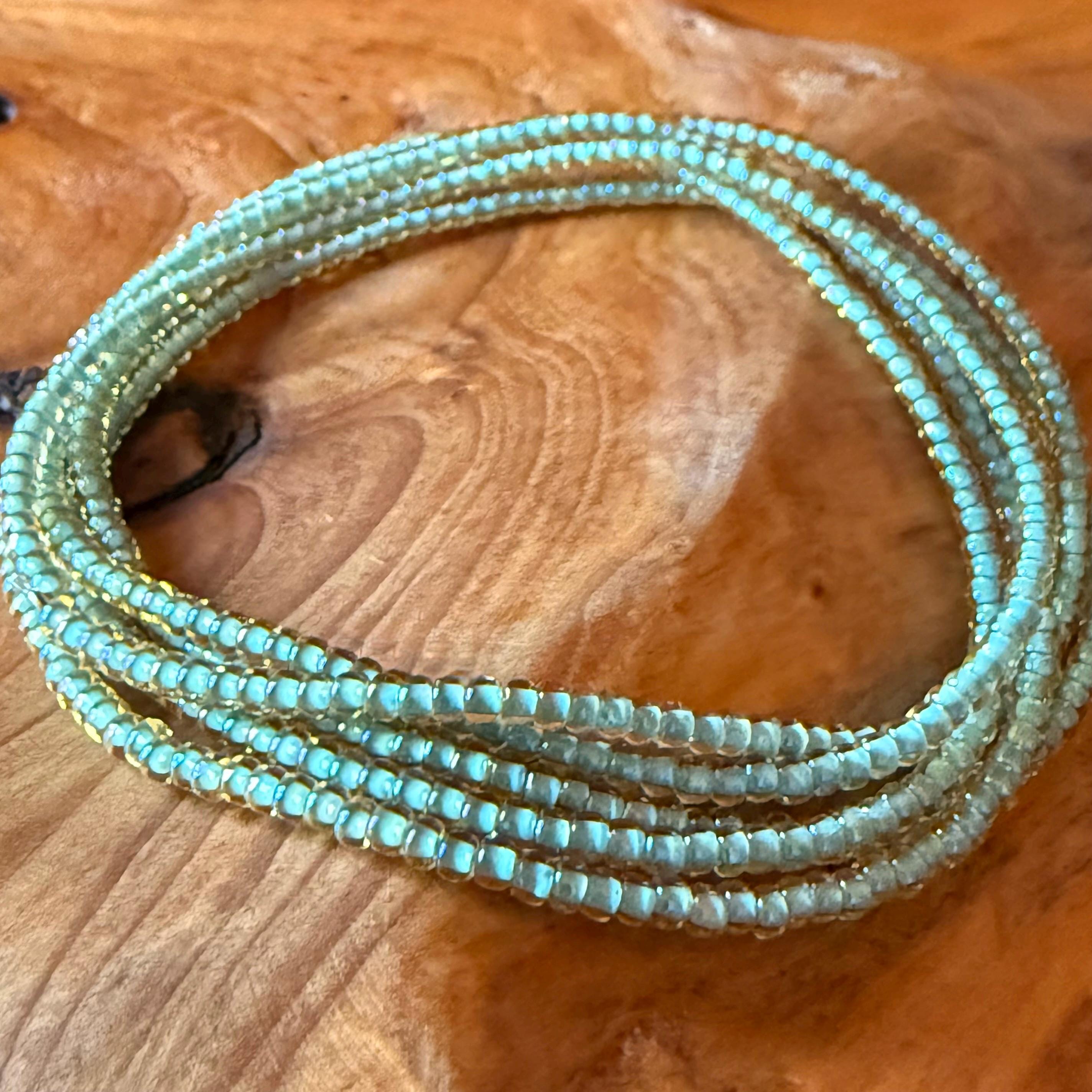 TOHO Seed Bead Wrap Bracelet – Turquoise