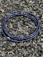 Miyuki Seed Bead Bracelets- Blue and Silver - Set of 3