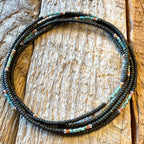 Miyuki Seed Bead Wrap Bracelet - Brown, Turquoise, Silver